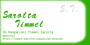 sarolta timmel business card